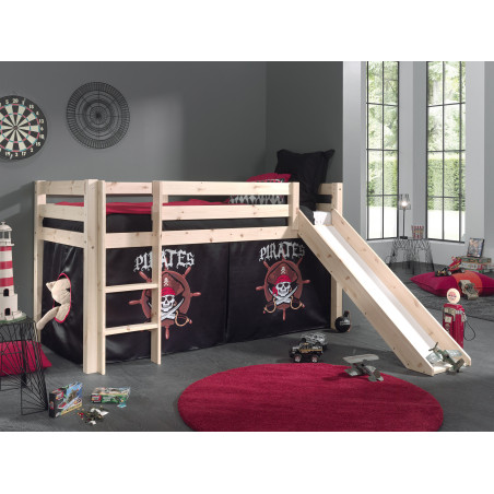 Textiles pirates housse pour lit compact camille/pierrot EDWIGE - 100% Polyester, noir