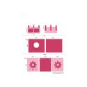 Housse textile motif Pink Flower pour lit mi-hauteur CAMILLE et PIERROT - 100 % polyester, rose