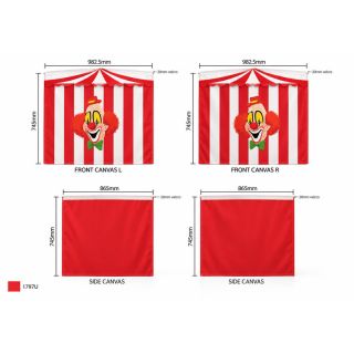 Housse textile motif Chucky pour lit mi-hauteur CAMILLE et PIERROT - 100 % polyester, rouge