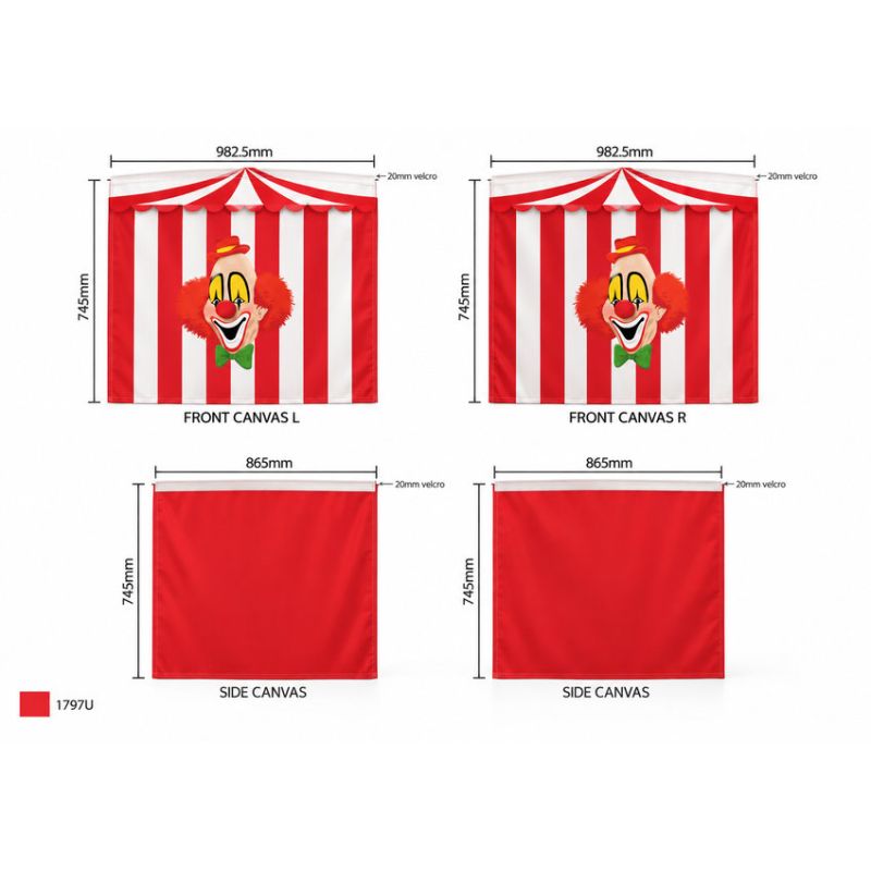 Housse textile motif Chucky pour lit mi-hauteur CAMILLE et PIERROT - 100 % polyester, rouge