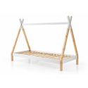 Lit sans grille WINONA 90 x 200 cm - Pin massif, nature/blanc