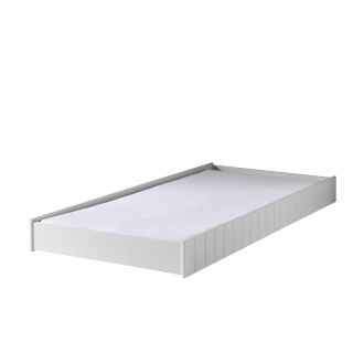 Lit gigogne CAPUCINE 90 x 190 cm - MDF, blanc