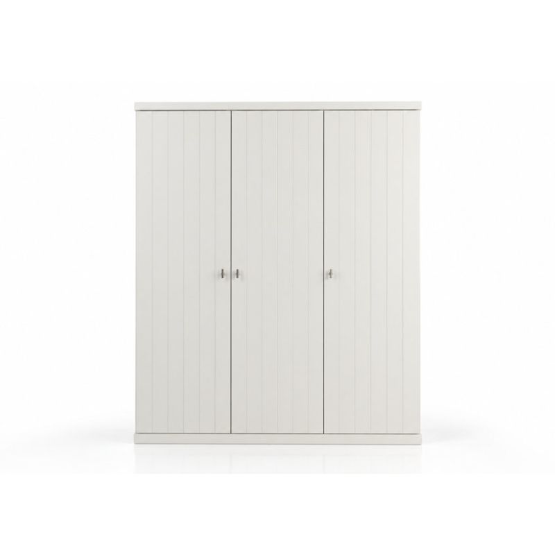 Armoire 3 portes CAPUCINE - MDF, blanc