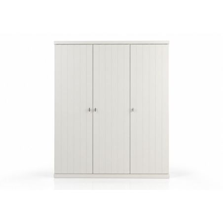 Armoire 3 portes CAPUCINE - MDF, blanc