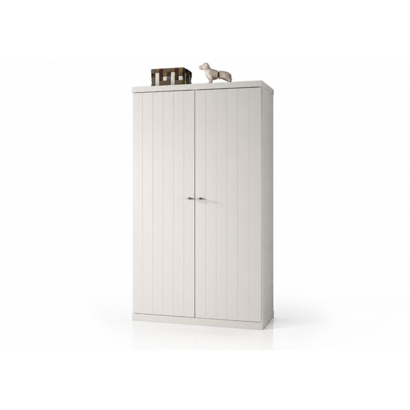 Armoire 2 portes CAPUCINE - MDF, blanc