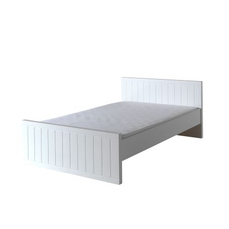 Lit CAPUCINE 120 x 200 cm - MDF, blanc