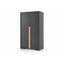 Armoire 2 portes BERT - Panneaux de particules, anthracite