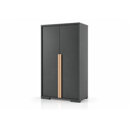 Armoire 2 portes BERT - Panneaux de particules, anthracite