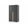 Armoire 2 portes BERT - Panneaux de particules, anthracite