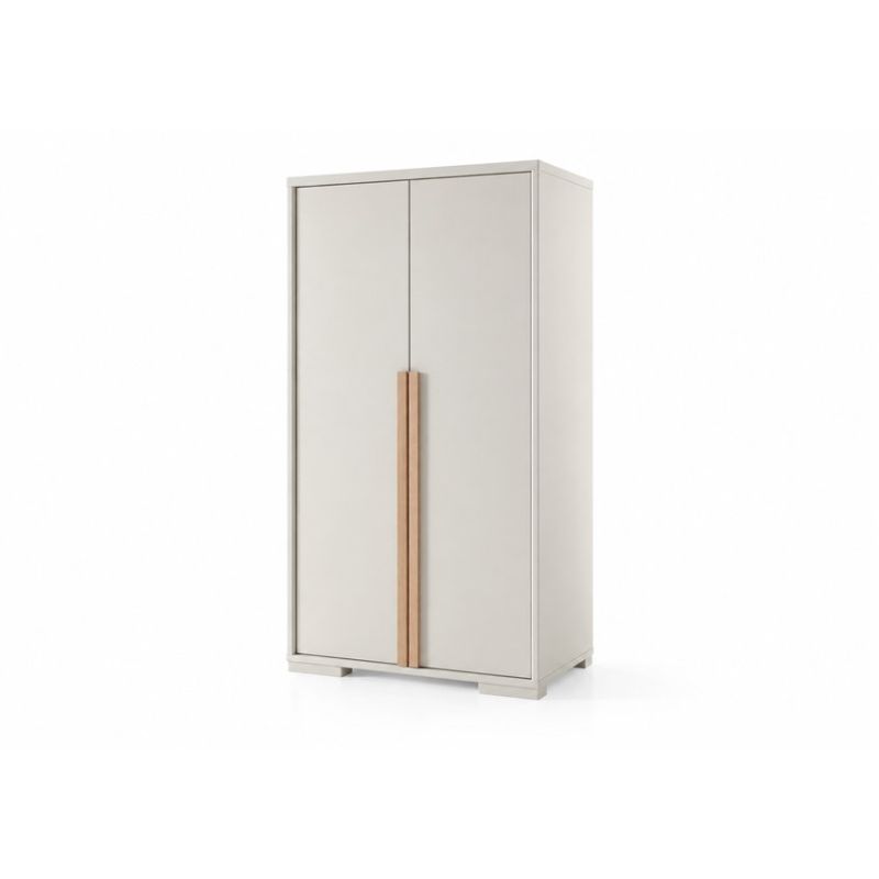 Armoire 2 portes BERT - Panneaux de particules, blanc