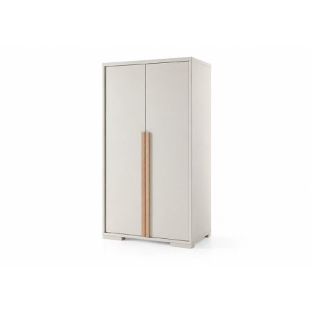Armoire 2 portes BERT - Panneaux de particules, blanc