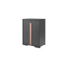 Armoire 2 portes pour lit mi-hauteur BERT - Panneaux de particules, anthracite