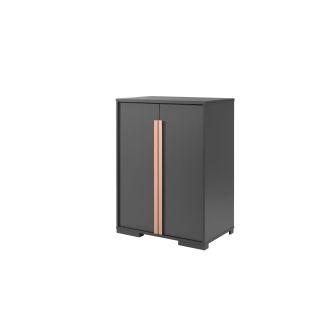 Armoire 2 portes pour lit mi-hauteur BERT - Panneaux de particules, anthracite