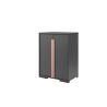 Armoire 2 portes pour lit mi-hauteur BERT - Panneaux de particules, anthracite