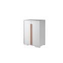 Armoire 2 portes pour lit mi-hauteur BERT - Panneaux de particules, blanc