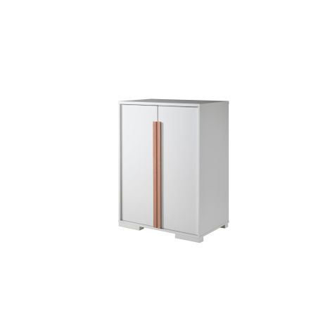 Armoire 2 portes pour lit mi-hauteur BERT - Panneaux de particules, blanc