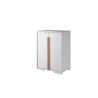 Armoire 2 portes pour lit mi-hauteur BERT - Panneaux de particules, blanc