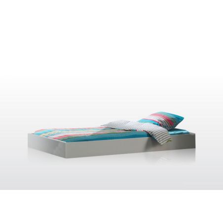 Lit gigogne DOROTHY 90 x 190 cm - MDF, blanc