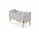 Coffre à jouets SATSUKI - Pin massif et MDF, gris