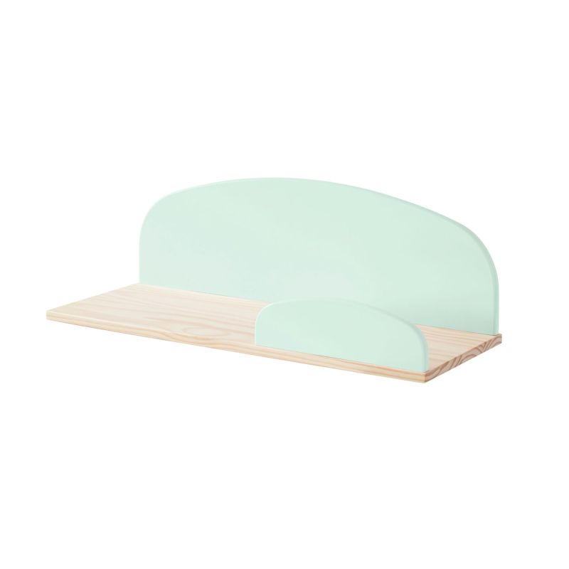 Étagère murale (65 cm) SATSUKI - Pin massif et MDF, menthe verte