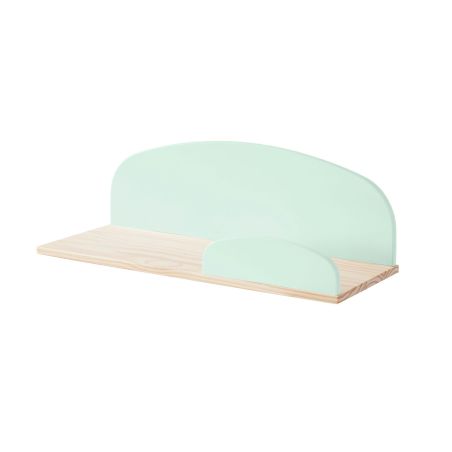 Étagère murale (65 cm) SATSUKI - Pin massif et MDF, menthe verte