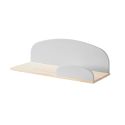 Étagère murale (65 cm) SATSUKI - Pin massif et MDF, gris