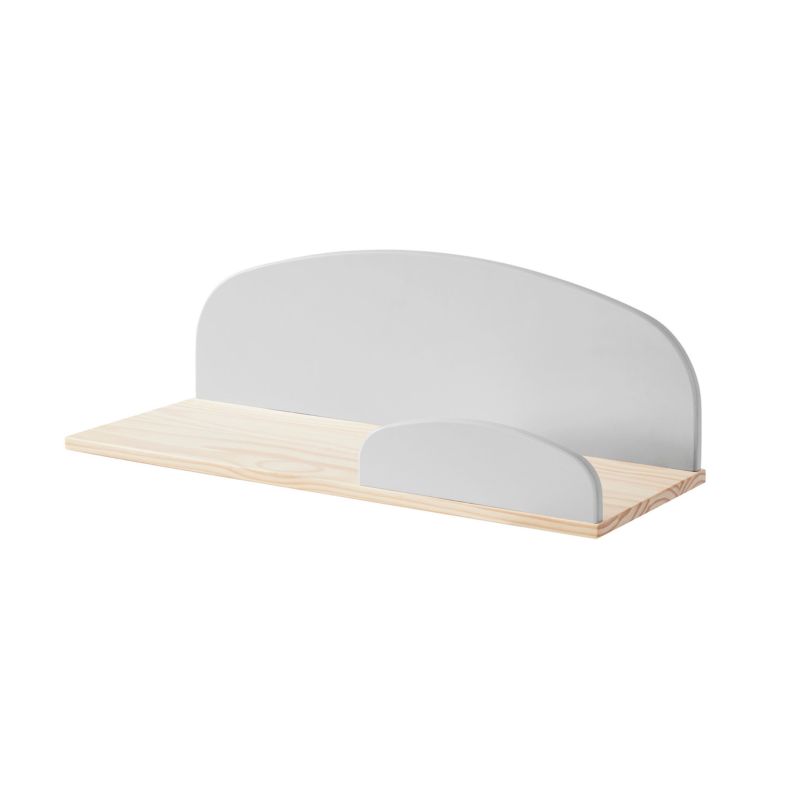 Étagère murale (65 cm) SATSUKI - Pin massif et MDF, gris