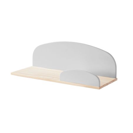 Étagère murale (65 cm) SATSUKI - Pin massif et MDF, gris