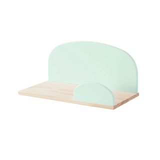 Étagère murale (45 cm) SATSUKI - Pin massif et MDF, menthe verte