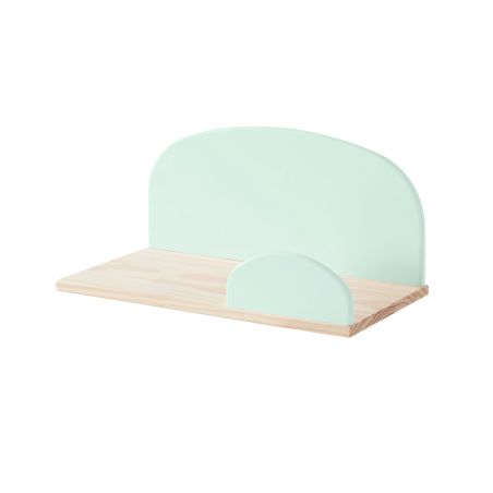 Étagère murale (45 cm) SATSUKI - Pin massif et MDF, menthe verte
