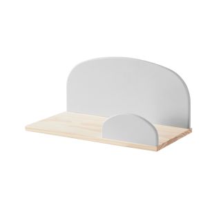 Étagère murale (45 cm) SATSUKI - Pin massif et MDF, gris