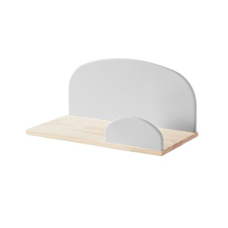 Étagère murale (45 cm) SATSUKI - Pin massif et MDF, gris