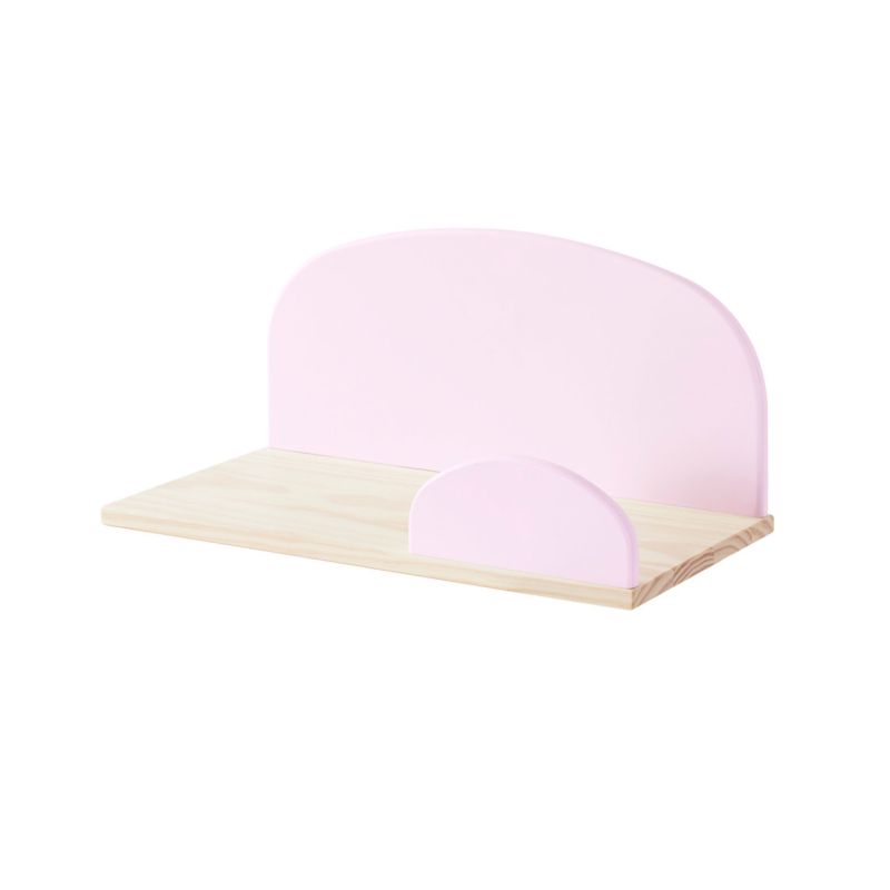 Étagère murale (45 cm) SATSUKI - Pin massif et MDF, rose