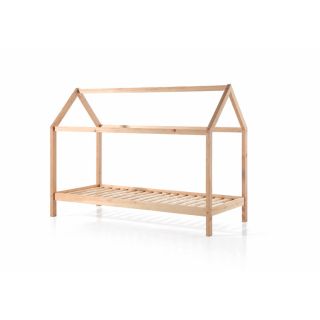 Lit cabane SEBASTIEN 90 x 200 cm - Pin massif, nature