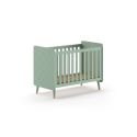 Lit bébé GASPARD 60 x 120 cm - Pin massif et MDF, vert olive