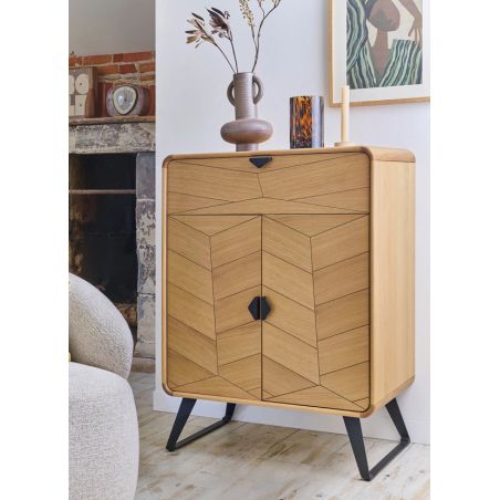 Bibus TOKYO - Chêne naturel, décor chevron