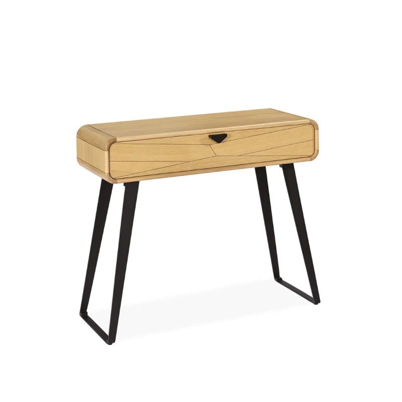 Console TOKYO - Chêne naturel, décor chevron