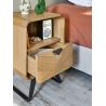 Chevet TOKYO - Chêne naturel, décor chevron