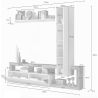 Ensemble meuble TV design BURGA 219 cm - proposé en 2 finitions