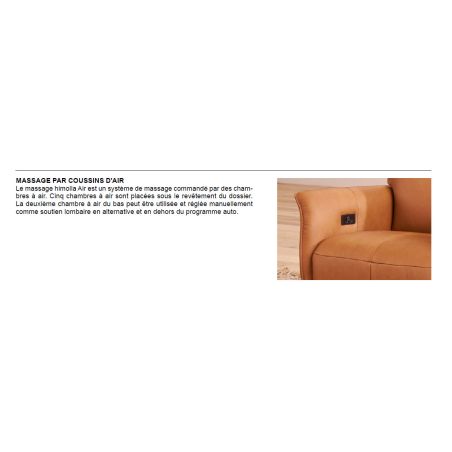Fauteuil relax électrique en cuir 24 noir QUARTETT JOKER 9361 avec fonction massage de la marque HIMOLLA