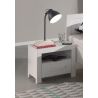 Chambre enfant complète ALCESTE blanche avec lit 90 cm, armoire 100 cm et chevet