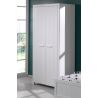 Chambre enfant complète ALCESTE blanche avec lit 90 cm, armoire 100 cm et chevet