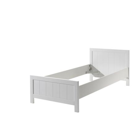 Chambre enfant complète ALCESTE blanche avec lit 90 cm, armoire 100 cm et chevet