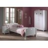 Chambre enfant complète CELESTINE blanche avec lit 90 cm, armoire 110 cm et chevet