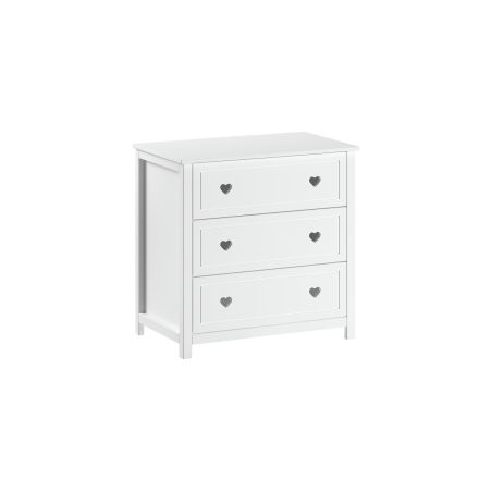 Chambre bébé complète CELESTINE blanche avec lit 60 x 120 cm, commode à langer 90 cm et armoire 110 cm