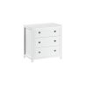 Chambre bébé complète CELESTINE blanche avec lit 60 x 120 cm, commode à langer 90 cm et armoire 110 cm