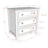 Chambre bébé complète CELESTINE blanche avec lit 60 x 120 cm, commode à langer 90 cm et armoire 110 cm