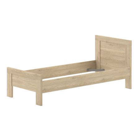 Chambre enfant complète COLIN chêne avec lit 90 cm, armoire 100 cm et chevet