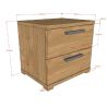 Chambre enfant complète COLIN chêne avec lit 90 cm, armoire 100 cm et chevet