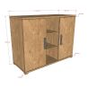 Chambre bébé complète COLIN chêne avec lit évolutif 60 x 120 cm, commode à langer 116 cm et armoire 100 cm